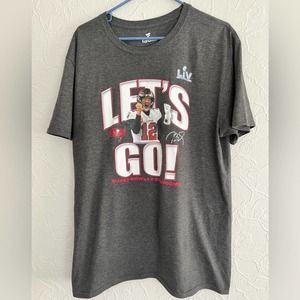 FANATICS TOM BRADY BUCCANEERS LETS GO GRAPHIC SHIRT SOFT SIZE XL